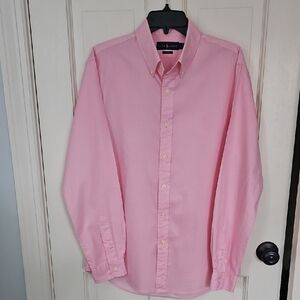 Ralph Lauren Classic Pink Button-Down Slim Fit Long Sleeved Shirt